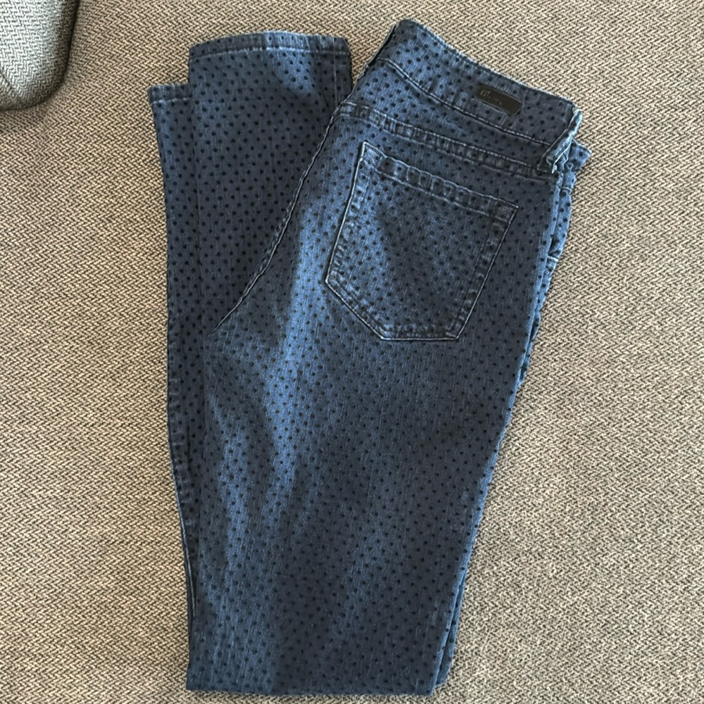 KUT from the Kloth - Diana Skinny Jean - Size 6 - Polka dot print